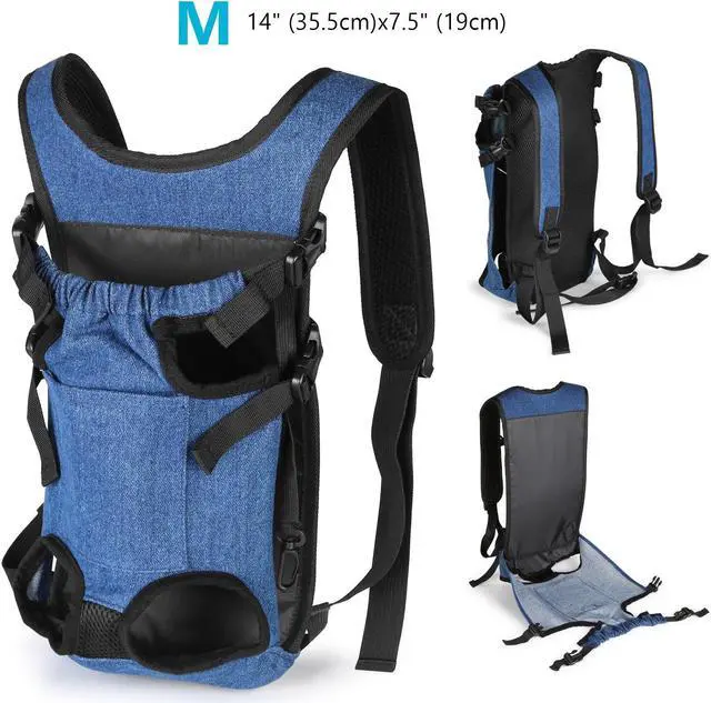 Alt view image 7 of 7 - Ownpets Legs Out Front Dog Carrier, Hands-Free Adjustable Pet Carrying Backpack, Ideal for Small & Medium Cat, Dog Puppy Doggie (M)