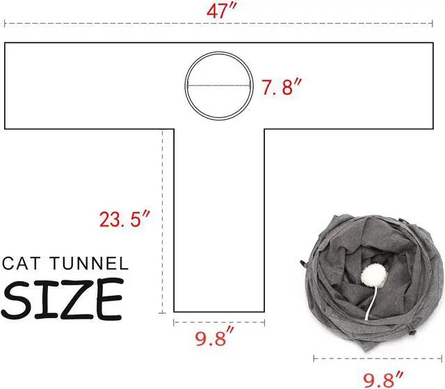Alt view image 3 of 7 - Ownpets Cat Cube 3-Way Tunnels Extensible & Collapsible Cat Tube Tunnel, Cat Tunnels and Tubes for Indoors Cat, Puppy, Rabbit, Kitten and Mongoose