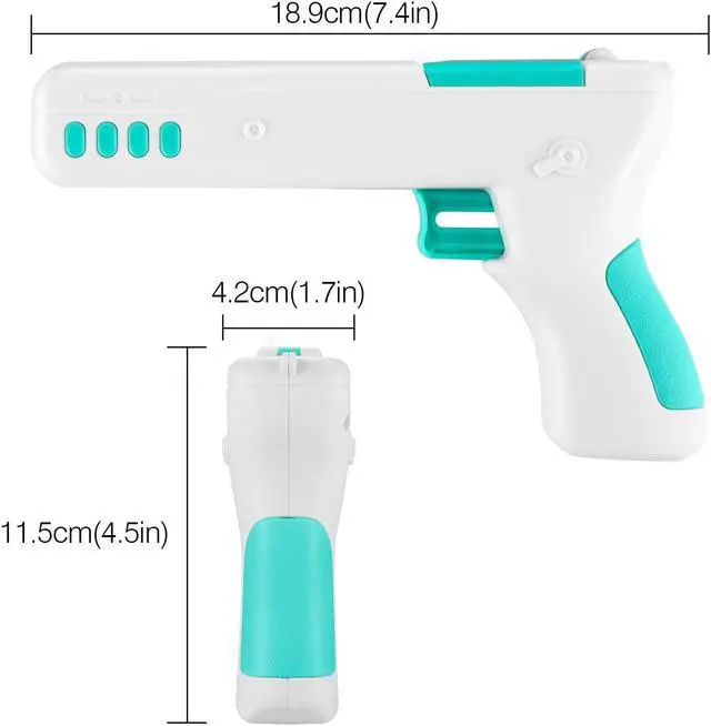 Alt view image 2 of 7 - Ownpets Blue Interactive Cat Toy Gun Cat Stick Toy with Ball & Feather