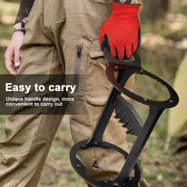 Alt view image 2 of 7 - AGPtEK Kindling Splitter with Gloves, Wood Kindling Splitter Manual Kindling Log Splitter Tool, Sturdy Firewood Splitter for Camping, Barbecue and Picnic