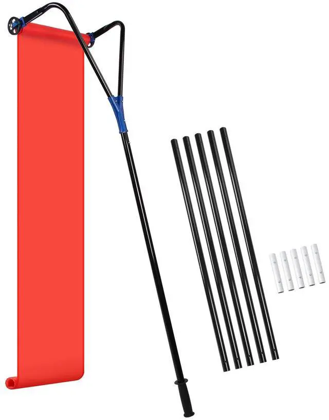 Alt view image 2 of 7 - AGPtEK 21 Feet Snow Roof Rake with 19 cinches Milling Cutter and 3 Inches Wheels, Durable Snow Roof Rake with Snow Slide for Pitched Roof and Shingle Roof