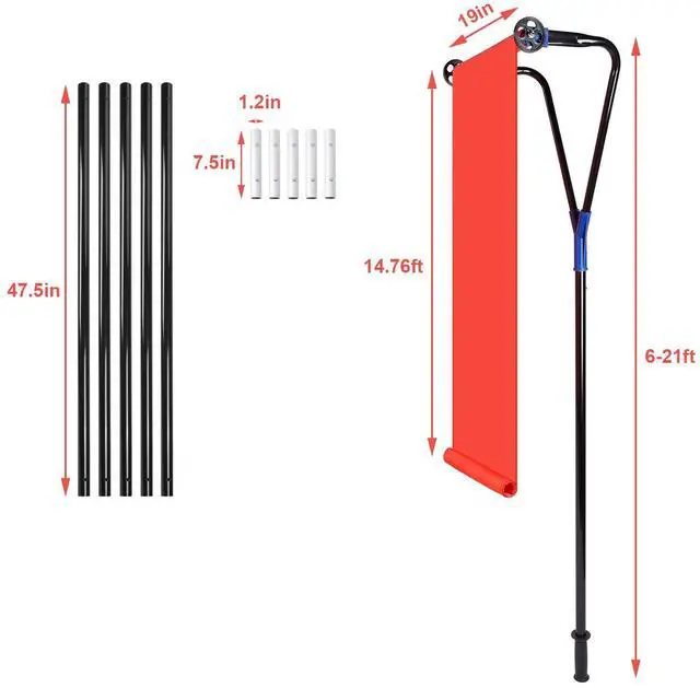 Alt view image 5 of 7 - AGPtEK 21 Feet Snow Roof Rake with 19 cinches Milling Cutter and 3 Inches Wheels, Durable Snow Roof Rake with Snow Slide for Pitched Roof and Shingle Roof