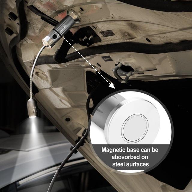 Alt view image 5 of 7 - IMAGE Rechargeable Ultra-Bright Barbecue Grill Light with Super Bright LED Lights, Magnetic Base Flexible Gooseneck BBQ Light for Grilling, Fully Adjustable & Easy to Install - Battery Operated