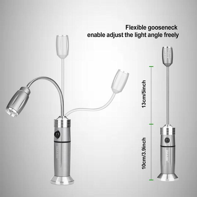 Alt view image 3 of 7 - IMAGE Rechargeable Ultra-Bright Barbecue Grill Light with Super Bright LED Lights, Magnetic Base Flexible Gooseneck BBQ Light for Grilling, Fully Adjustable & Easy to Install - Battery Operated