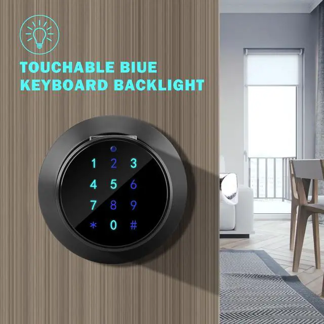 Alt view image 2 of 7 - FITNATE Keyless Smart Fingerprint Lock Bluetooth Digital Code Door Deadbolt Lock with Keypad