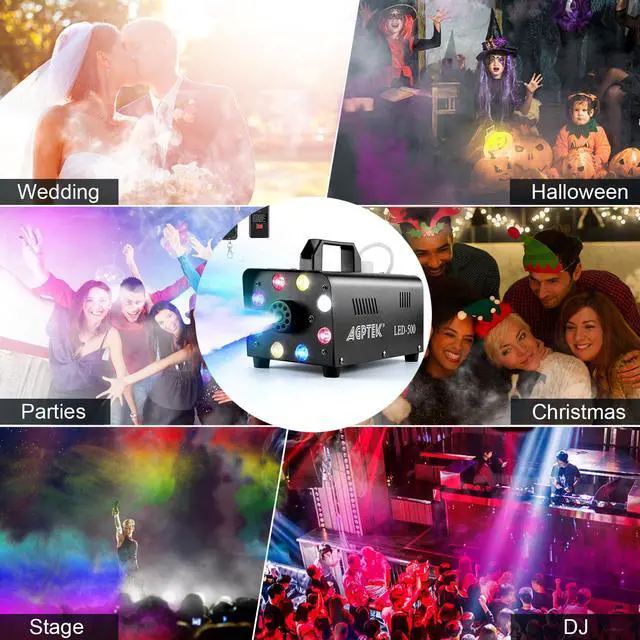 Alt view image 6 of 7 - AGPtEK Fog Machine with Wireless Remote Control & Colorful LED Light