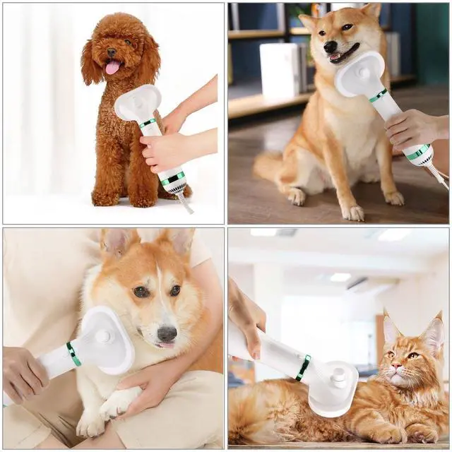 Alt view image 7 of 7 - Ownpets 2 in 1 Pet Hair Dryer Portable with Slicker Brush Adjustable Temperature