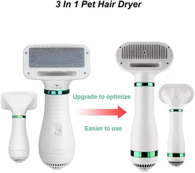Alt view image 6 of 7 - Ownpets 2 in 1 Pet Hair Dryer Portable with Slicker Brush Adjustable Temperature