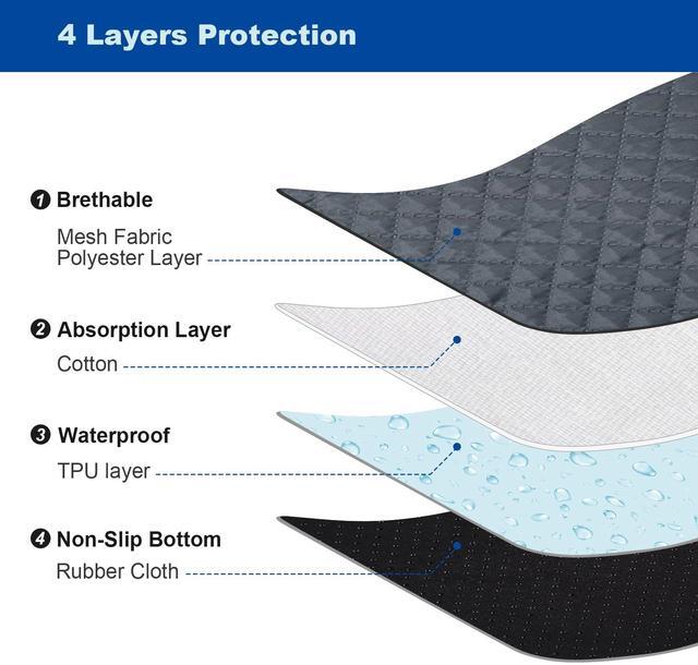 Alt view image 3 of 7 - Ownpets Larger 4 Packs Dog Pee Pads Washable Reusable