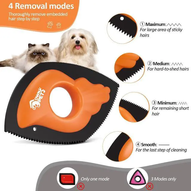 Alt view image 4 of 7 - Ownpets Pet Hair Detailer Dog & Cat Lint Remover for Furniture, Couch Sofas