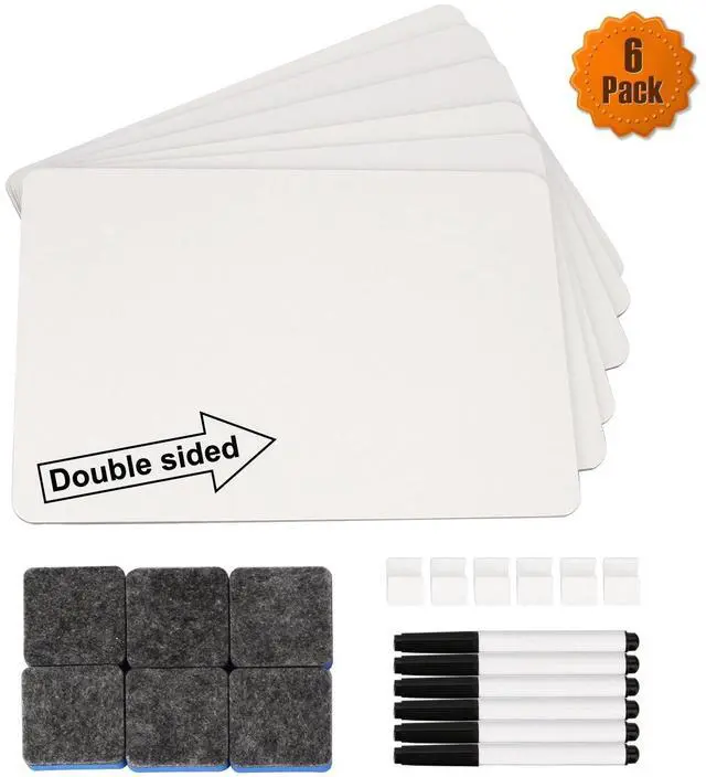 Alt view image 7 of 7 - AGPtEK 6 Kits Whiteboard Pen Clips Dry Erase Writing Drawing Board for School Office
