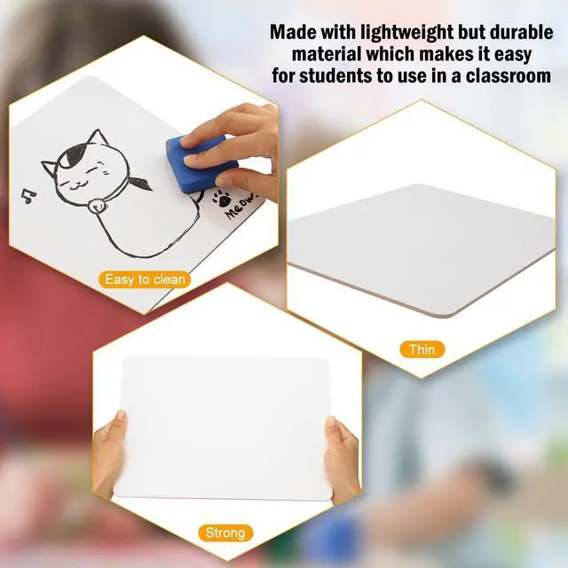 Alt view image 4 of 7 - AGPtEK 6 Kits Whiteboard Pen Clips Dry Erase Writing Drawing Board for School Office