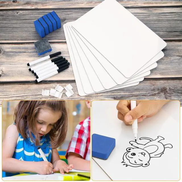 Alt view image 2 of 7 - AGPtEK 6 Kits Whiteboard Pen Clips Dry Erase Writing Drawing Board for School Office