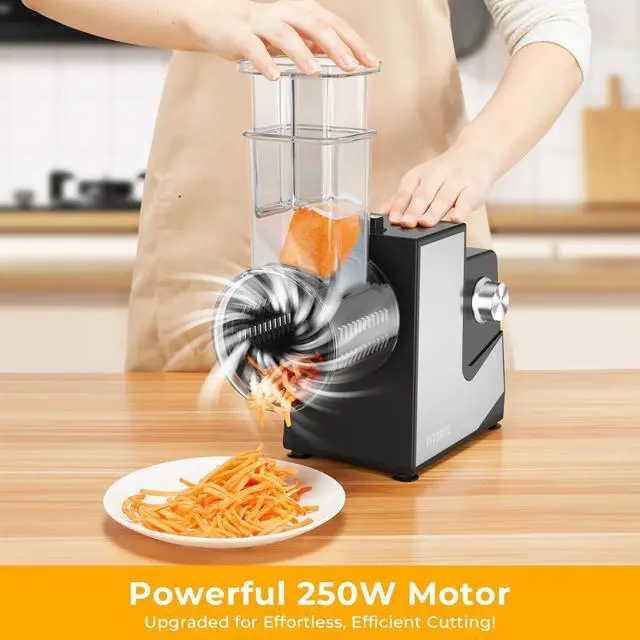 Alt view image 3 of 7 - FITNATE Efficient Electric Grater for Cheese, Vegetables, Fruits