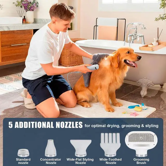 Alt view image 2 of 7 - Ownpets 5 in1 Portable Smart Dog Grooming Hair Dryer
