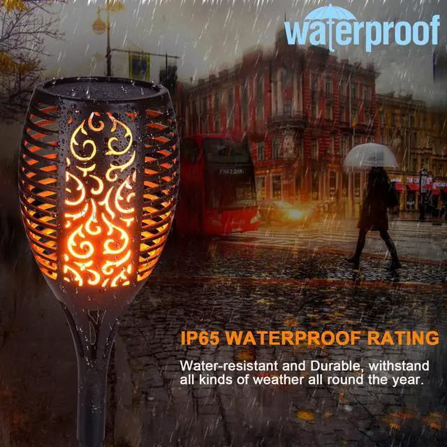 Alt view image 3 of 7 - IMAGE 2Pcs Solar Torches Lights Landscape Lighting Waterproof LED Flickering Dancing Flames