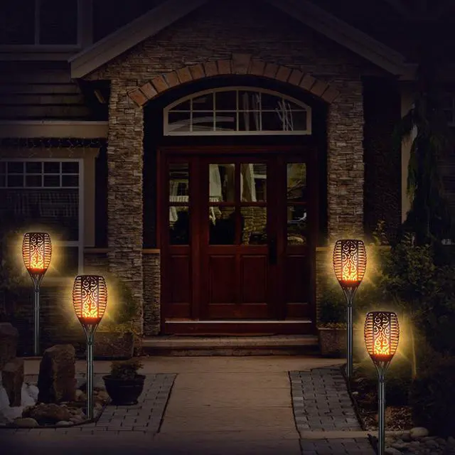 Alt view image 2 of 7 - IMAGE 2Pcs Solar Torches Lights Landscape Lighting Waterproof LED Flickering Dancing Flames