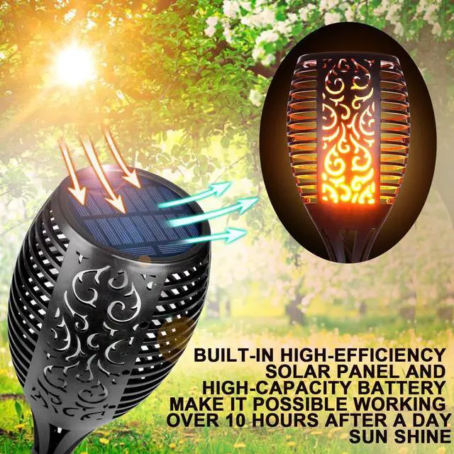 Alt view image 5 of 7 - IMAGE 2Pcs Solar Torches Lights Landscape Lighting Waterproof LED Flickering Dancing Flames