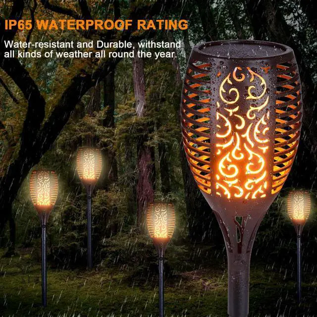 Alt view image 4 of 7 - IMAGE 2Pcs Solar Torches Lights Landscape Lighting Waterproof LED Flickering Dancing Flames