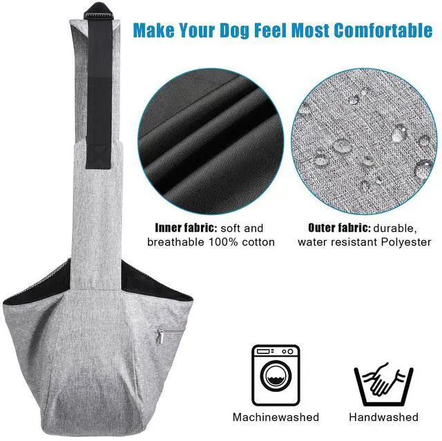 Alt view image 3 of 7 - Ownpets Ex-larger Pet Sling Carrier Hands-Free Dog Cat Bag for Hiking Travel