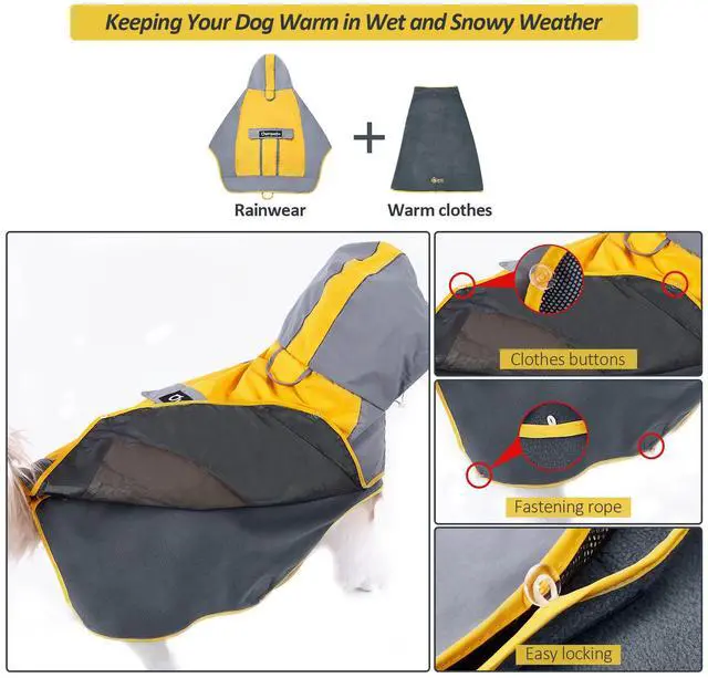 Alt view image 4 of 7 - Ownpets Dog Fleece Vest, Adjustable Dog Coat Pet Jacket with Magic Tapes, Size XXL