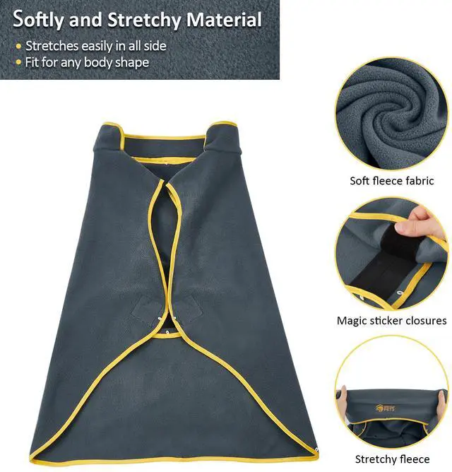 Alt view image 2 of 7 - Ownpets Dog Fleece Vest, Adjustable Dog Coat Pet Jacket with Magic Tapes, Size XXL