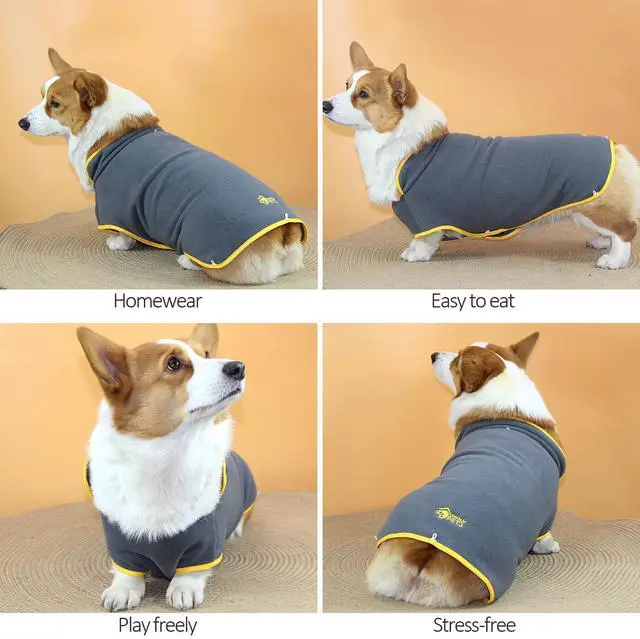 Alt view image 7 of 7 - Ownpets Dog Fleece Vest, Adjustable Dog Coat Pet Jacket with Magic Tapes, Size XXL
