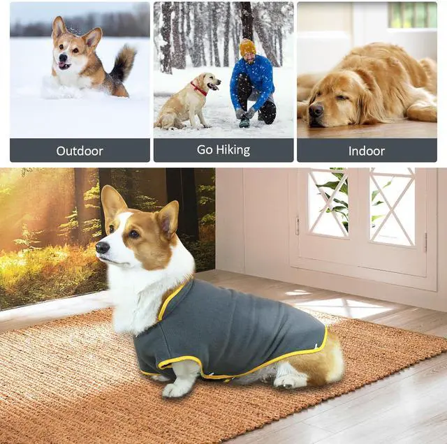 Alt view image 5 of 7 - Ownpets Dog Fleece Vest, Adjustable Dog Coat Pet Jacket with Magic Tapes, Size XXL