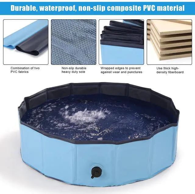 Alt view image 2 of 7 - Ownpets Foldable Pet Swimming Bathing Pool, Size S
