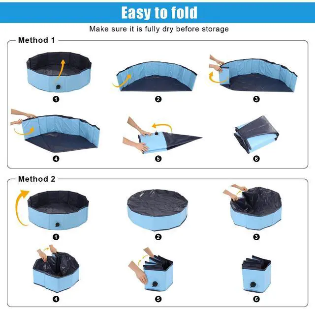 Alt view image 6 of 7 - Ownpets Foldable Pet Swimming Bathing Pool, Size S