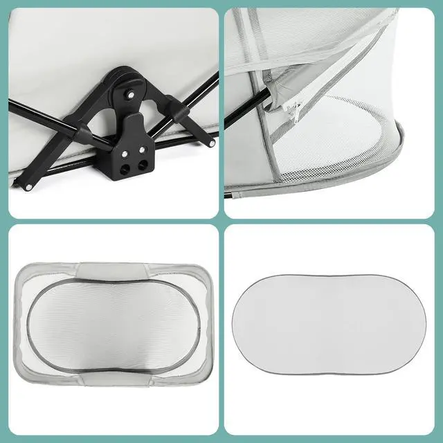 Alt view image 6 of 7 - AGPtEK Travel Baby Bassinet Portable Baby Bed for Newborn Infants