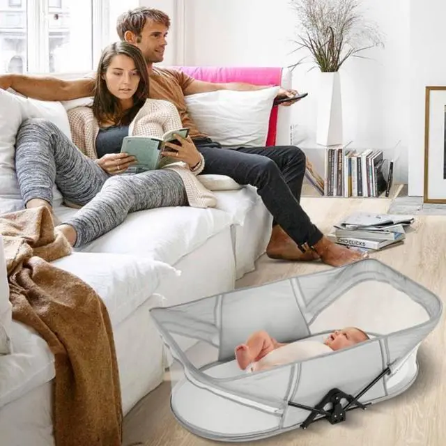 Alt view image 2 of 7 - AGPtEK Travel Baby Bassinet Portable Baby Bed for Newborn Infants