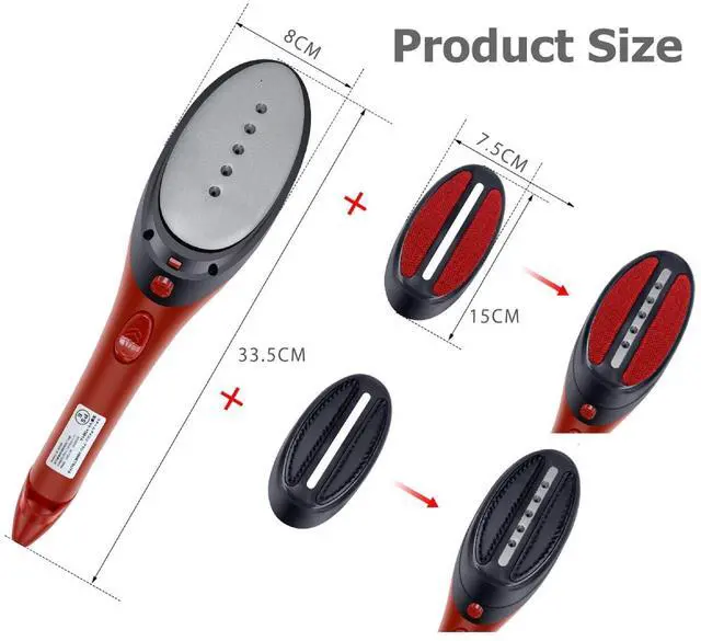 Alt view image 5 of 7 - AGPtEK Handheld Steam Iron Ceramic Base Plate Steam Iron