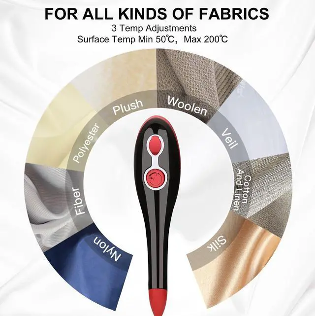 Alt view image 3 of 7 - AGPtEK Handheld Steam Iron Ceramic Base Plate Steam Iron