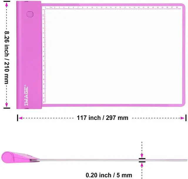 Alt view image 5 of 7 - IMAGE Light-up Tracing Pad Pink Coloring Drawing Art Gift Toy for Girls Boys Age 6+