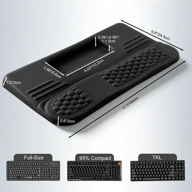 Alt view image 6 of 7 - AGPtEK Keyboard Wrist Rest with Keyboard Stand for Computer Keyboard