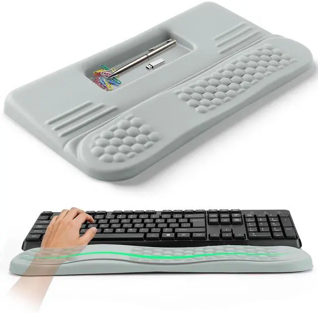 Main image of AGPtEK Keyboard Wrist Rest with Keyboard Stand for Computer Keyboard Grey