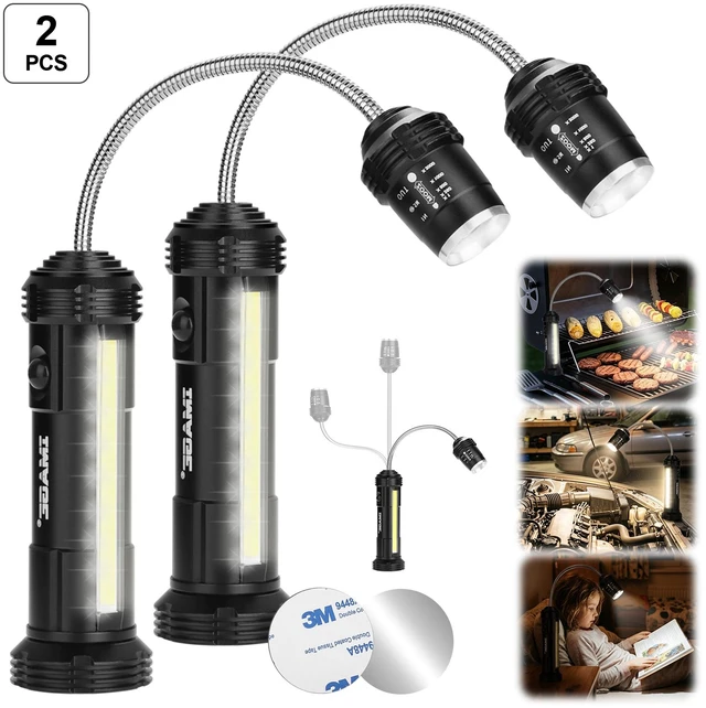 Main image of IMAGE 2 Pack 360º BBQ Grill Lights Side LED Magnetic Base Barbecue Lamp Set