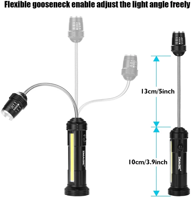 Alt view image 6 of 7 - IMAGE 2 Pack 360º BBQ Grill Lights Side LED Magnetic Base Barbecue Lamp Set