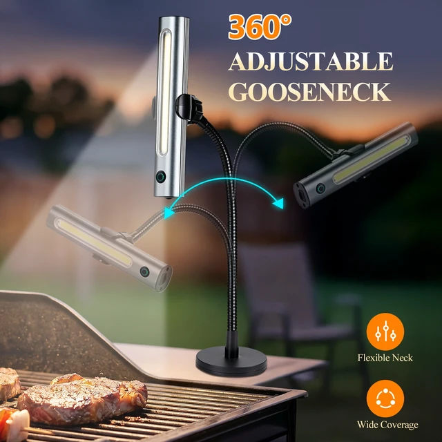 Alt view image 4 of 7 - IMAGE Rechargeable BBQ Grill Light with Strong Magnet, COB LED Grill Lights for Outdoor Grilling, Magnetic BBQ Light, 2-Level Brightness