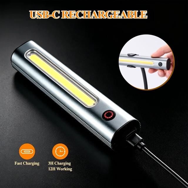 Alt view image 6 of 7 - IMAGE Rechargeable BBQ Grill Light with Strong Magnet, COB LED Grill Lights for Outdoor Grilling, Magnetic BBQ Light, 2-Level Brightness