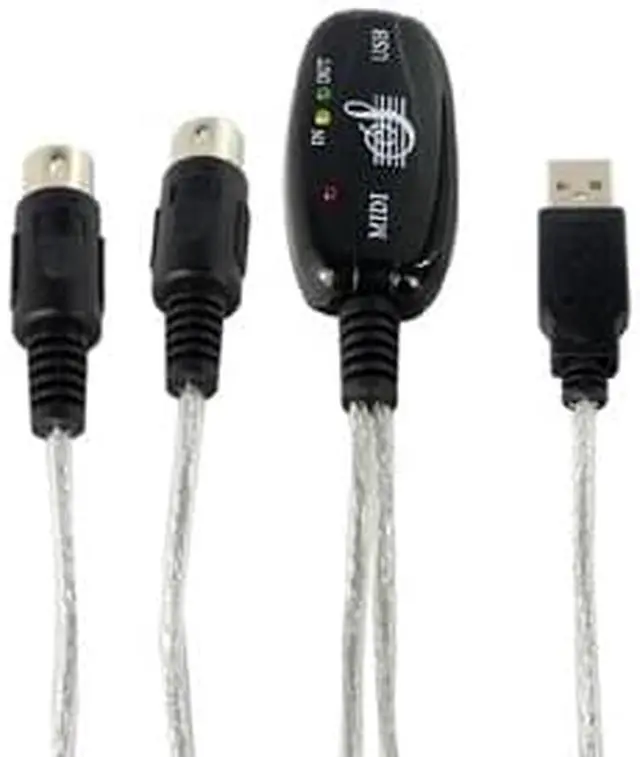 Alt view image 2 of 5 - USB To MIDI Keyboard Interface Converter Cable Adapter Support Mac OS