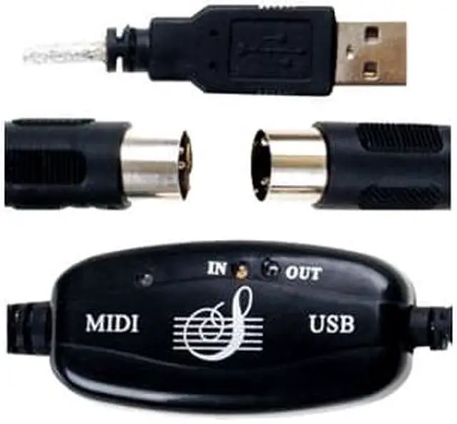 Alt view image 4 of 5 - USB To MIDI Keyboard Interface Converter Cable Adapter Support Mac OS
