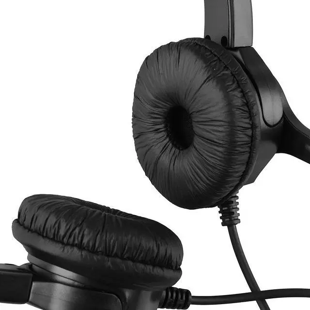 Alt view image 3 of 7 - AGPtek RJ9 Crystal Head Handsfree Call Center Noise Cancelling Corded binaural Headset Headphone with Mic Mircrophone for Phone Desk Telephonefor Phone Telephone Counseling Services Insurance Hospital