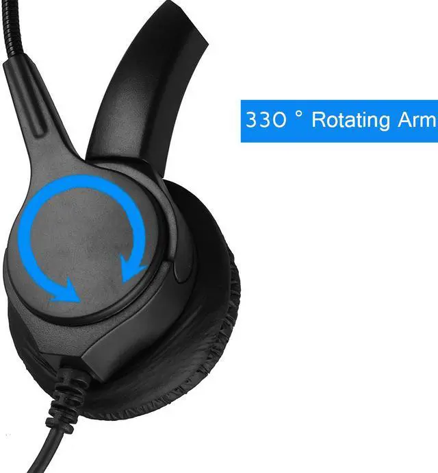 Alt view image 4 of 7 - AGPtek RJ9 Crystal Head Handsfree Call Center Noise Cancelling Corded binaural Headset Headphone with Mic Mircrophone for Phone Desk Telephonefor Phone Telephone Counseling Services Insurance Hospital