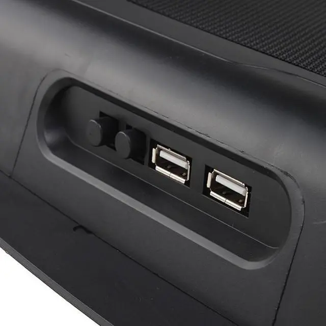 Alt view image 6 of 7 - AGPtEK Gaming Laptop Cooling Pad with 5 High Performance Fans - Black