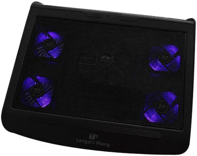 Alt view image 3 of 7 - AGPtEK Gaming Laptop Cooling Pad with 5 High Performance Fans - Black
