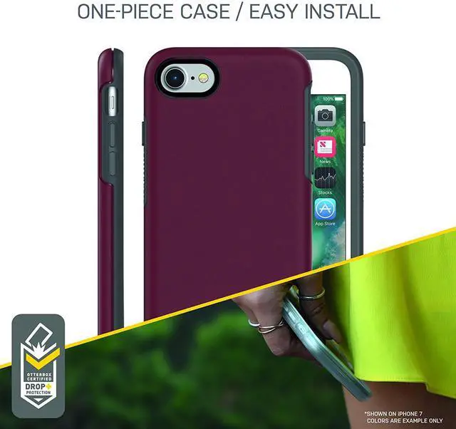 Alt view image 4 of 8 - Made for [Otterbox] Apple iPhone 8/ iPhone 7 [Black] Symmetry Series Hard Cover Case by Otterbox