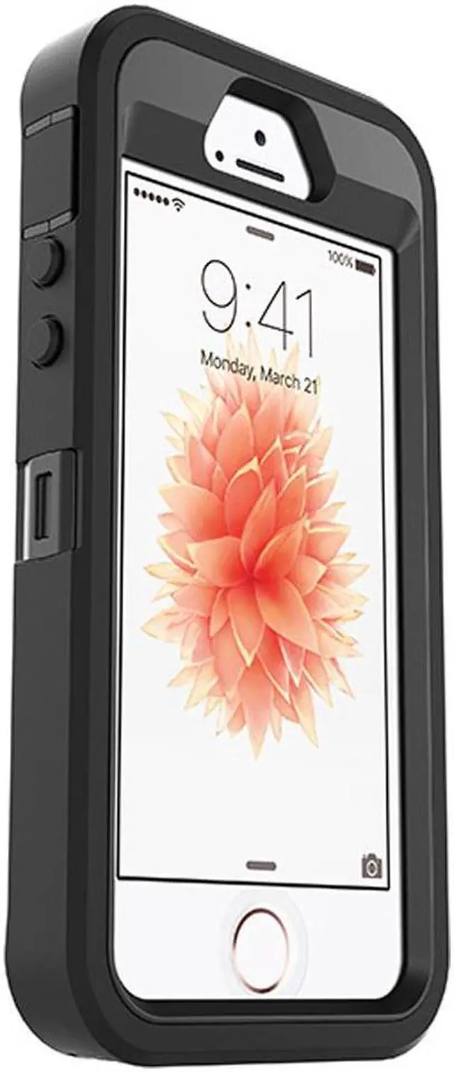 Alt view image 5 of 14 - Black Otterbox Defender Series Case +Belt Holster for iPhone 5 5S for Touch ID