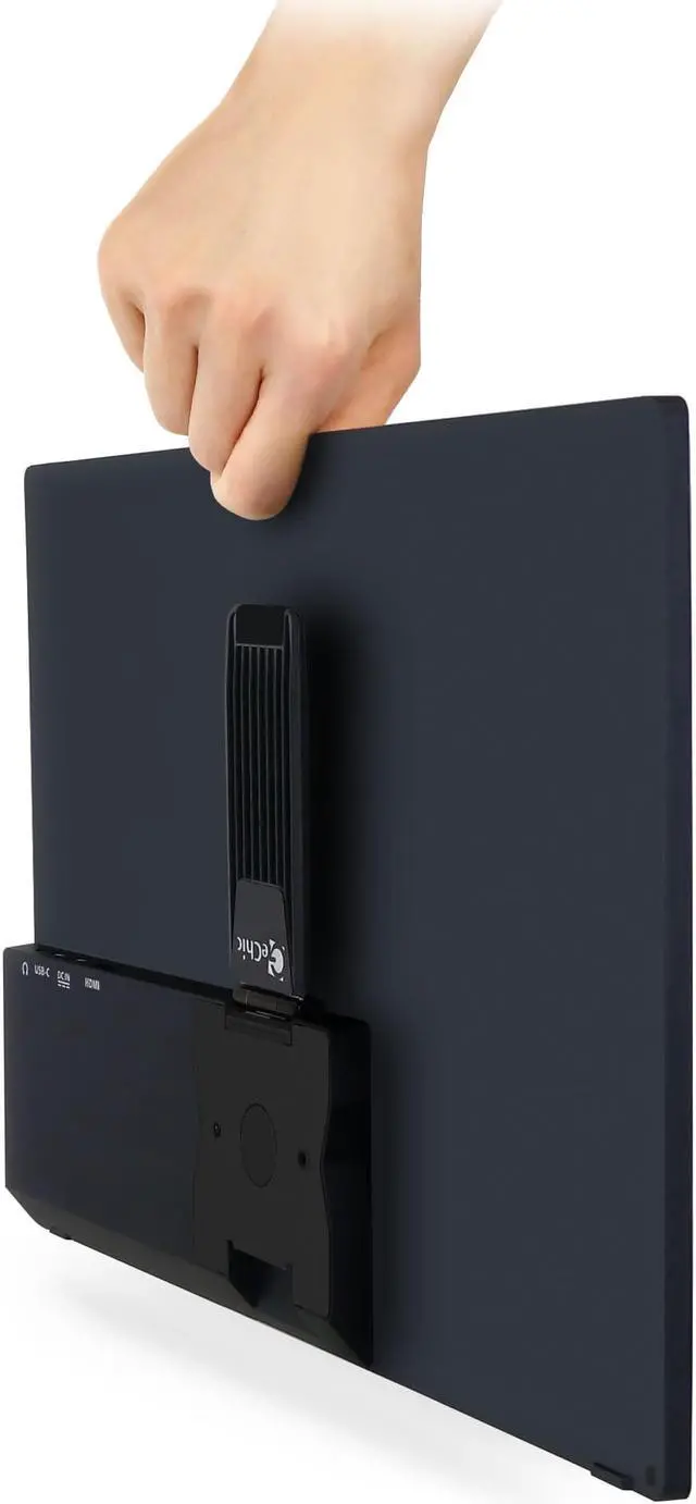 Alt view image 2 of 7 - Gechic M161H 16.1"1080P Portable Monitor Rear Port Laptop/Macbook,HDMI USB-C Industrial Frameless Monitor,Vesa Mount Tripod,Eyecare Gaming Xbox/PS5/Switch,Vertical Stacked Dual Screens,Travel Monitor